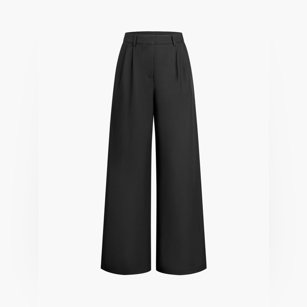 Commense Classic Black Wide-Leg Pants